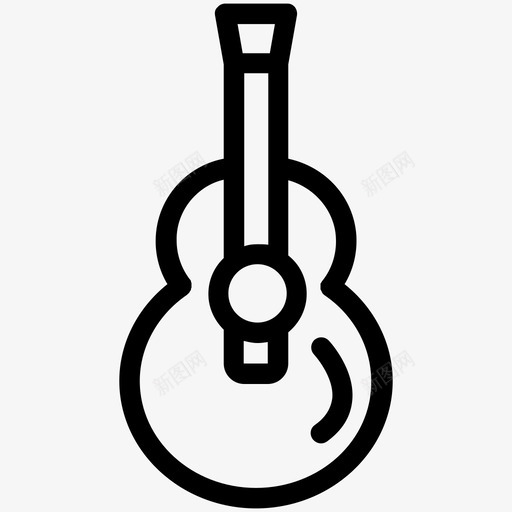 吉他音乐音符图标svg_新图网 https://ixintu.com 吉他 提普线 歌曲 音乐 音符