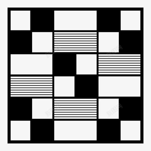 拼图方块瓷砖图标svg_新图网 https://ixintu.com 图案 拼图 方块 正方形 瓷砖 针线