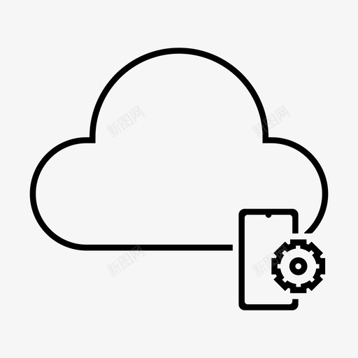 构建应用云移动图标svg_新图网 https://ixintu.com 应用 服务 构建 移动