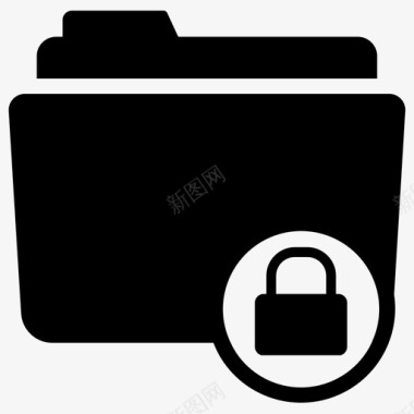 文件夹锁安全保护安全图标图标