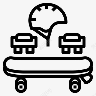 滑板儿童玩具3直线型图标图标