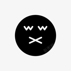 睡眠面部静音情感表情图标高清图片