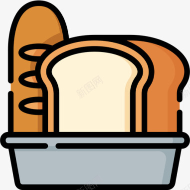 面包健康食品28原色图标图标