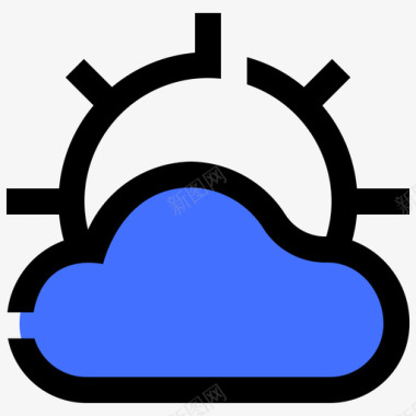 太阳云天气蓝田图标图标