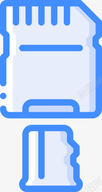 MicroSd计算机硬件28蓝色图标图标