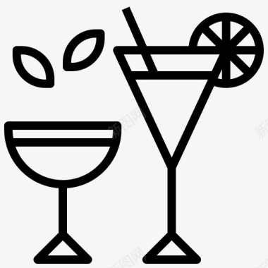 鸡尾酒酒精饮料休闲图标图标
