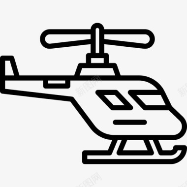直升机航空38直线型图标图标