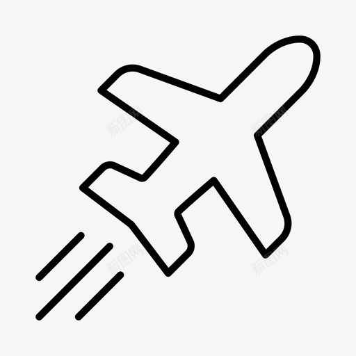 起飞飞机旅游图标svg_新图网 https://ixintu.com 旅游 机场 起飞 飞机