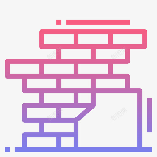 砖建筑115线性坡度图标svg_新图网 https://ixintu.com 坡度 建筑 线性
