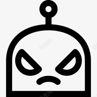 机器人表情符号愤怒化身表情符号图标图标