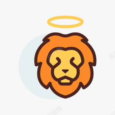 狮子基督教4线性颜色图标图标
