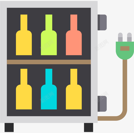 冰箱家用电器2扁平图标svg_新图网 https://ixintu.com 冰箱 家用电器 扁平