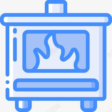烟囱暖气4蓝色图标图标