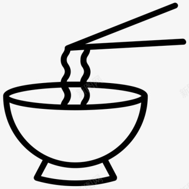 日本面条筷子料理图标图标