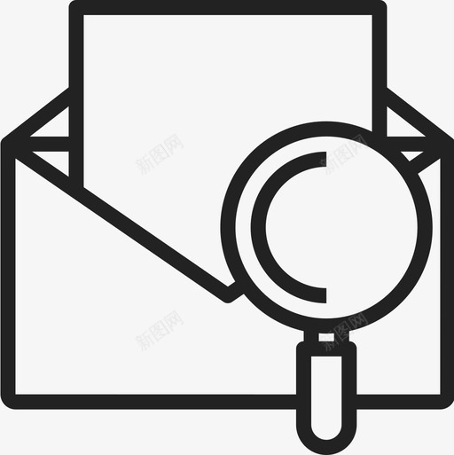 邮件搜索16直线图标svg_新图网 https://ixintu.com 搜索 直线 邮件