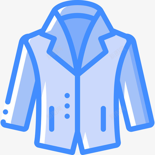 夹克时装和服装蓝色图标svg_新图网 https://ixintu.com 夹克 时装 服装 蓝色