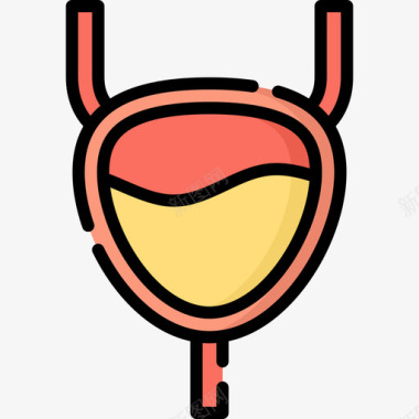 膀胱人体5线颜色图标图标