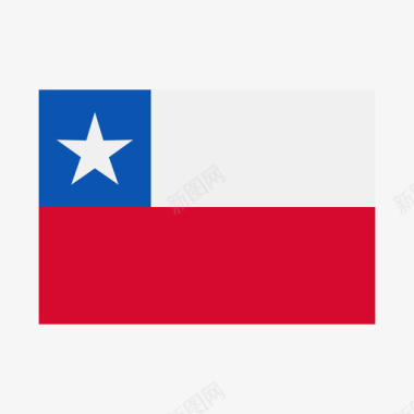 智利国旗平坦图标图标