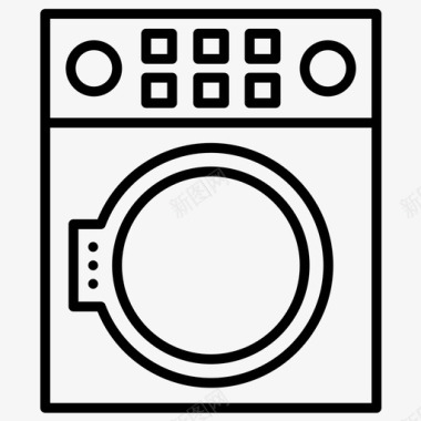 洗衣机电子加粗线集187图标图标