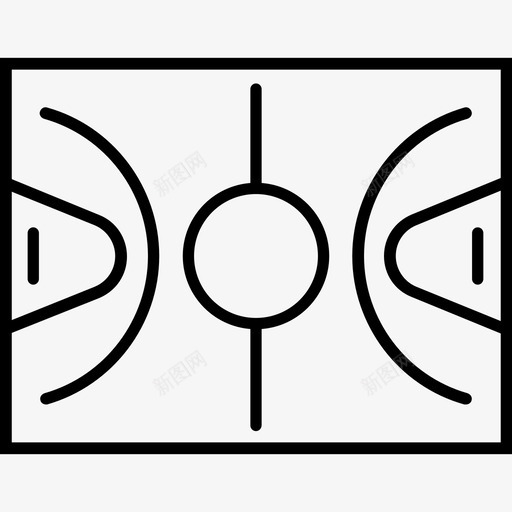 运动场篮球场地图标svg_新图网 https://ixintu.com 场地 比赛 篮球 运动场