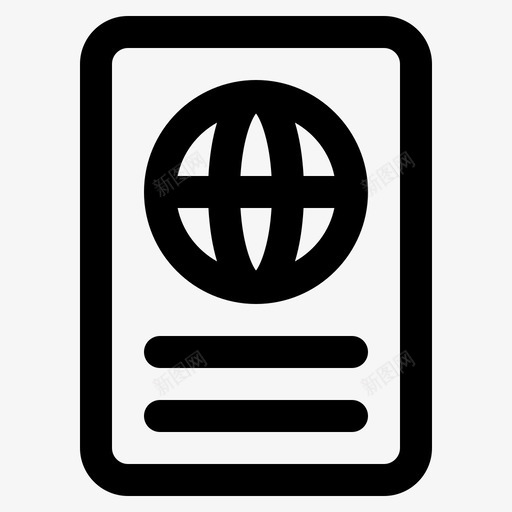 护照航班旅行图标svg_新图网 https://ixintu.com 度假 护照 旅行 航班 酒店vol2 验证