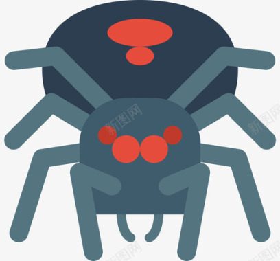 蜘蛛虫子和昆虫4扁平图标图标