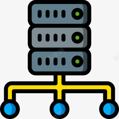 服务器信息技术9线颜色图标图标