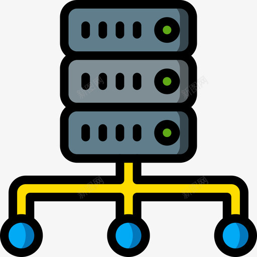 服务器信息技术9线颜色图标svg_新图网 https://ixintu.com 信息技术 服务器 颜色