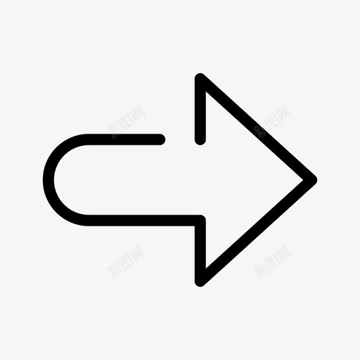 箭头V形方向图标svg_新图网 https://ixintu.com V形 右 方向 箭头 细箭头