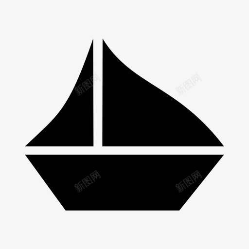 船帆船海图标svg_新图网 https://ixintu.com 帆船 旅行 运输