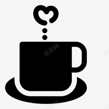 浓缩咖啡饮料生活方式图标图标