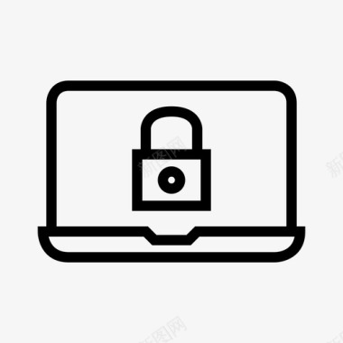 锁笔记本电脑密码图标图标
