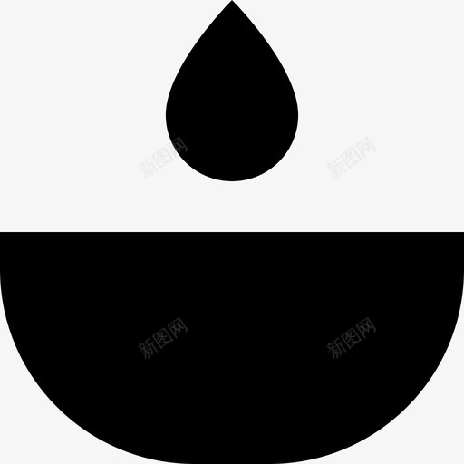 加水煮饭吃图标svg_新图网 https://ixintu.com 产妇 加水 液体 煮饭 盘子 部分 黑色
