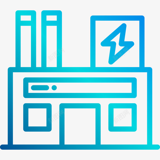 生态工厂能源生态2线性梯度图标svg_新图网 https://ixintu.com 生态工厂 线性梯度 能源生态2