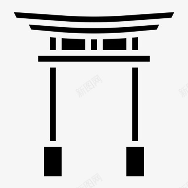 东丽门日本庙宇图标图标