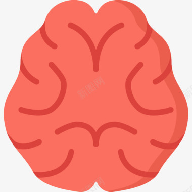 大脑人体6扁平图标图标