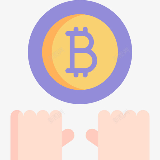 比特币比特币130扁平图标svg_新图网 https://ixintu.com 扁平 比特