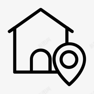 住宅位置建筑房屋图标图标