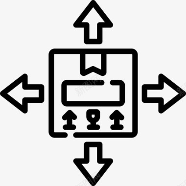 包装物流80直线图标图标