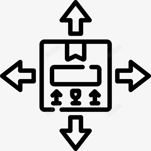 包装物流80直线图标svg_新图网 https://ixintu.com 包装 物流 直线