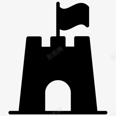 城堡小屋要塞图标图标