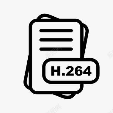 h264文件扩展名文件格式文件类型集合图标包图标