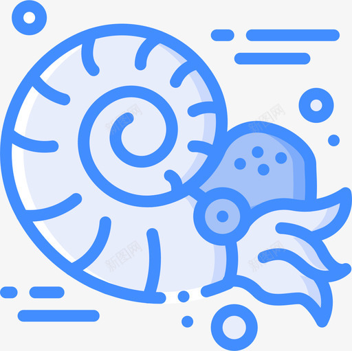 鹦鹉螺侏罗纪4蓝色图标svg_新图网 https://ixintu.com 侏罗纪4 蓝色 鹦鹉