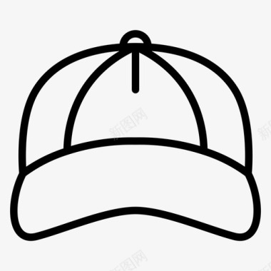 高尔夫球帽46直线型图标图标