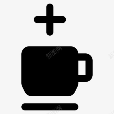 咖啡加咖啡咖啡因图标图标