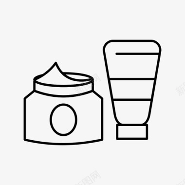 奶油瓶奶油容器奶油罐图标图标