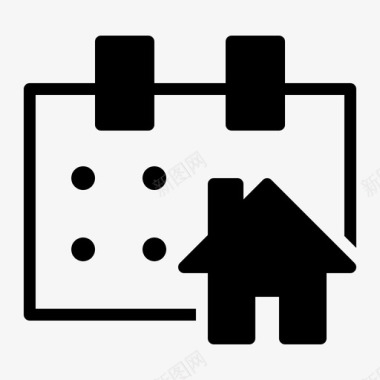 家庭日历日期房子图标图标