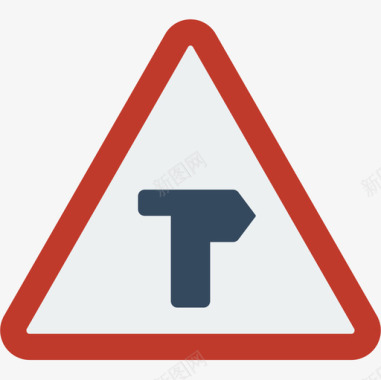 路口英国路标3号平坦图标图标