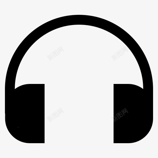 耳机音频移动图标svg_新图网 https://ixintu.com 声音 字形 移动 耳机 音乐 音频