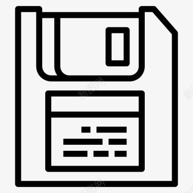软盘文件和文件夹22大纲图标图标